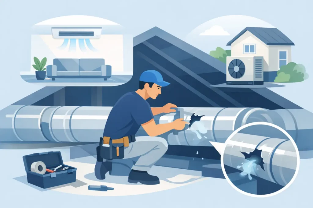How to Repair AC Duct Damage at Home