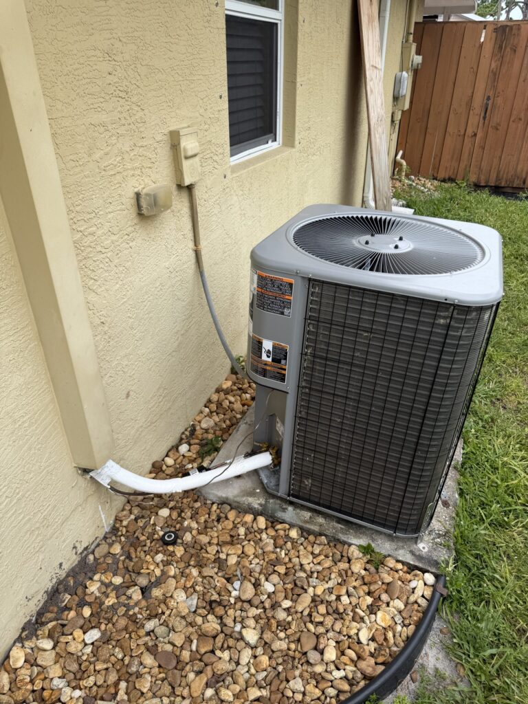New outdoor AC condenser installed by Prime Air — AC replacement Boca Raton FL