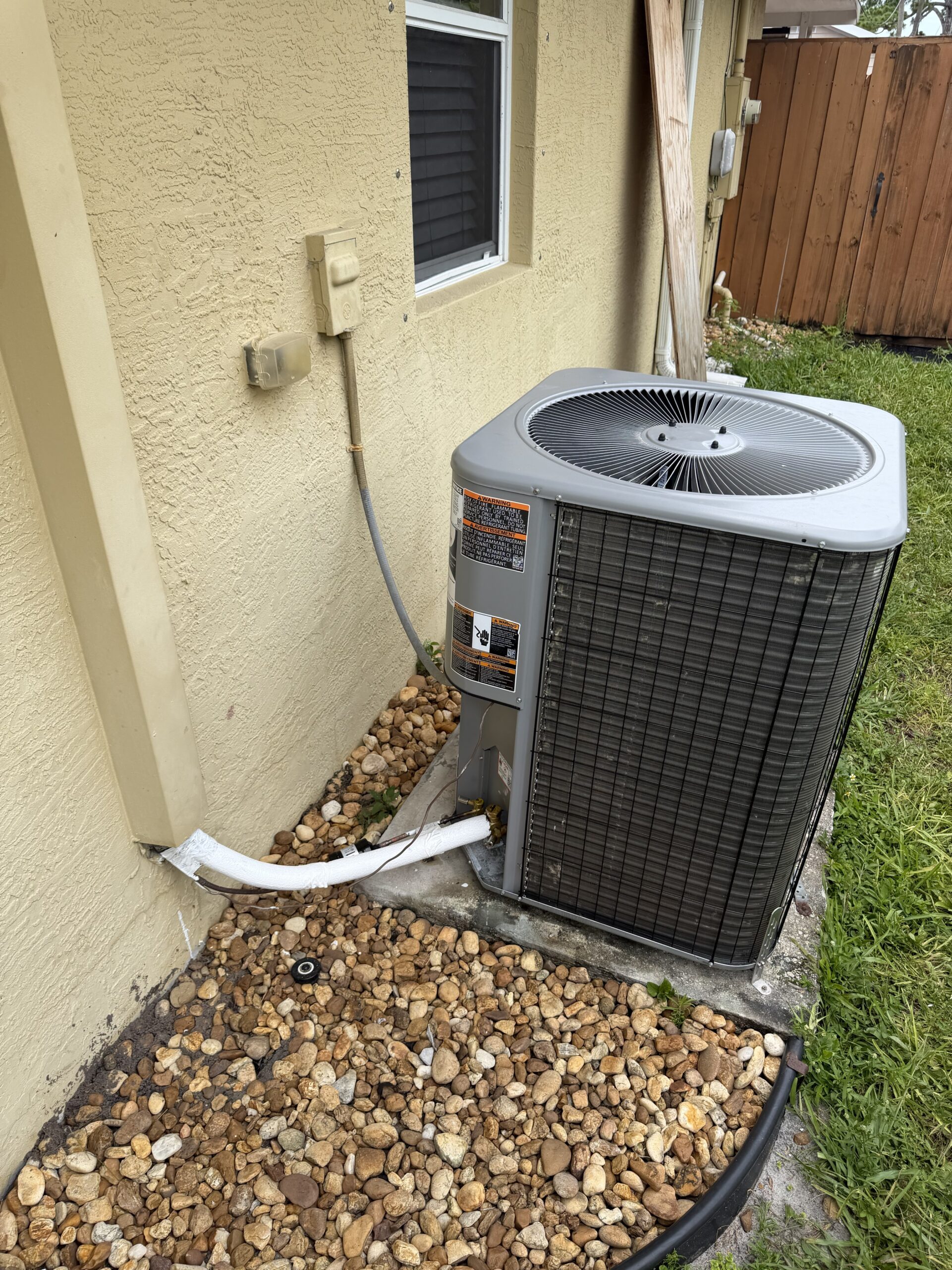 New outdoor AC condenser installed by Prime Air emergency repair Boca Raton